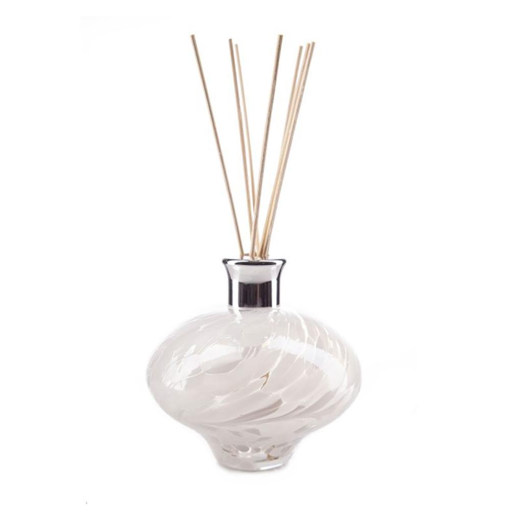 Amelia Art Glass Pearl White Oval Reed Diffuser £17.99